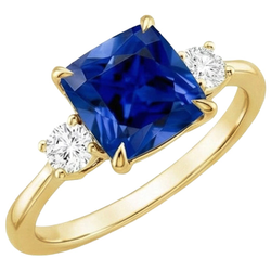 Natural Sapphire Ring 2.50ct - Yellow Gold 14K