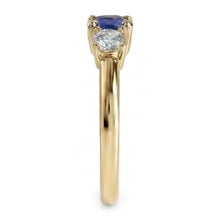 natural round sapphire 1.50ct ring profile view