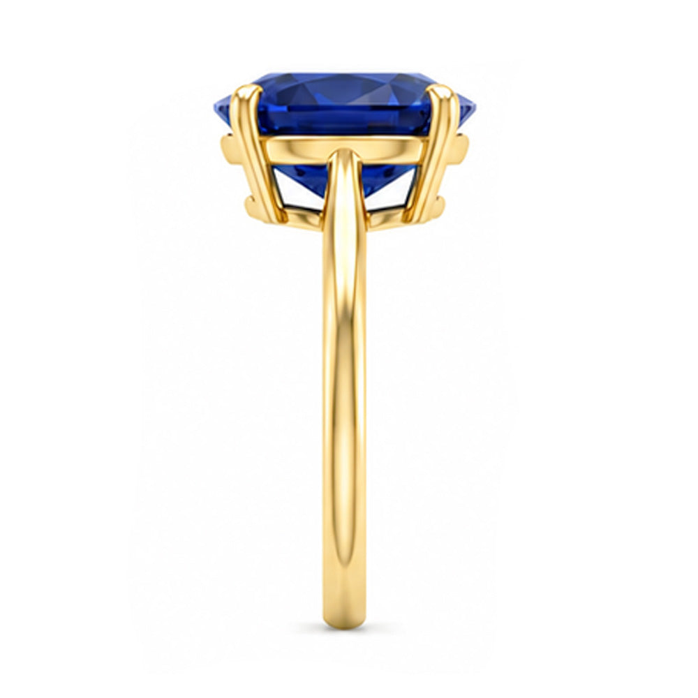 Yellow Gold 4 Carat Sapphire Engagement Ring