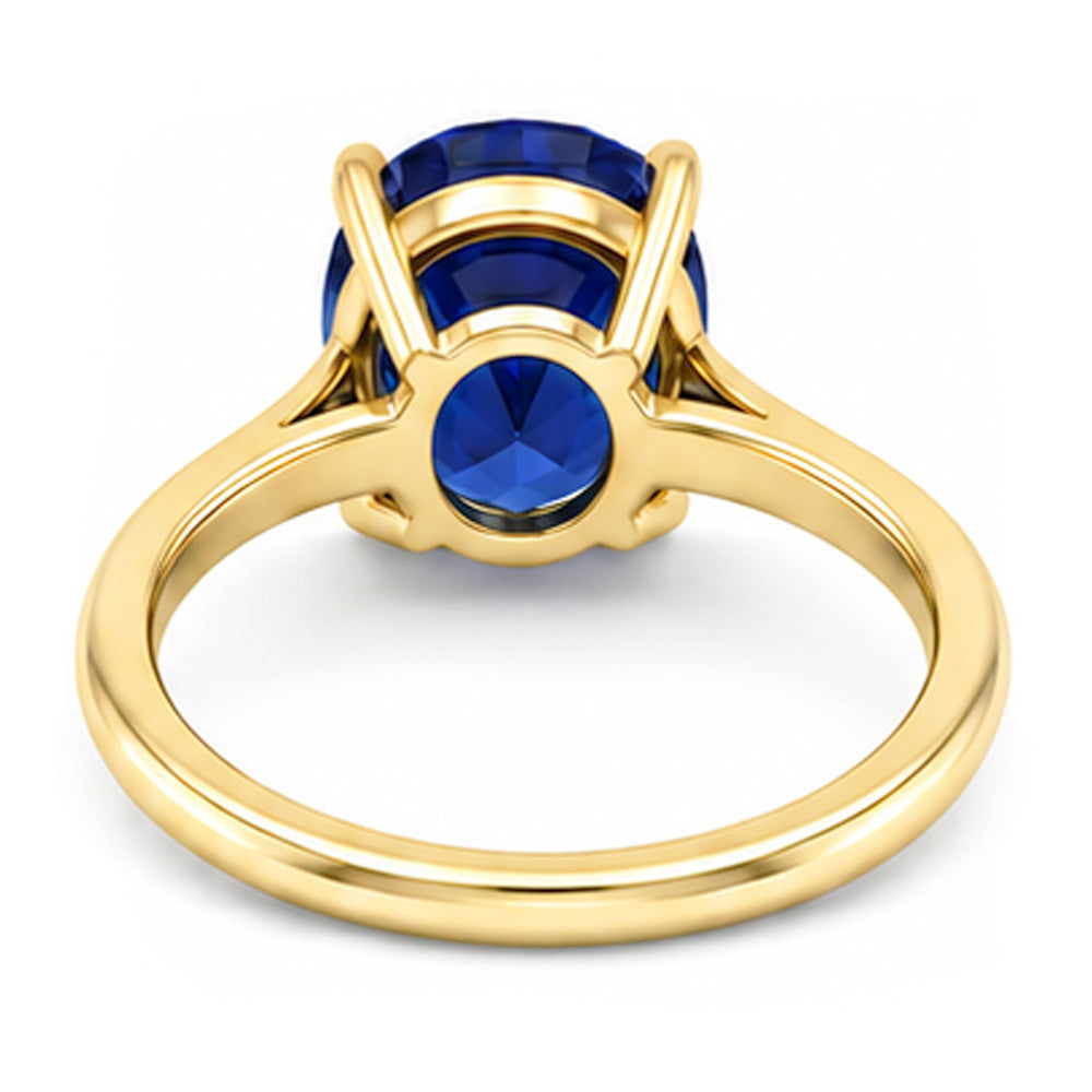 Yellow Gold 4 Carat Sapphire Engagement Ring