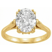 Handmade Solitaire Engagement Ring 5 ct – front view