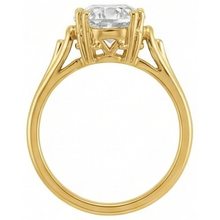 Earth-Mined Brilliant Diamond Solitaire Engagement Ring 5 ct 14 Karat Yellow Gold – angle view