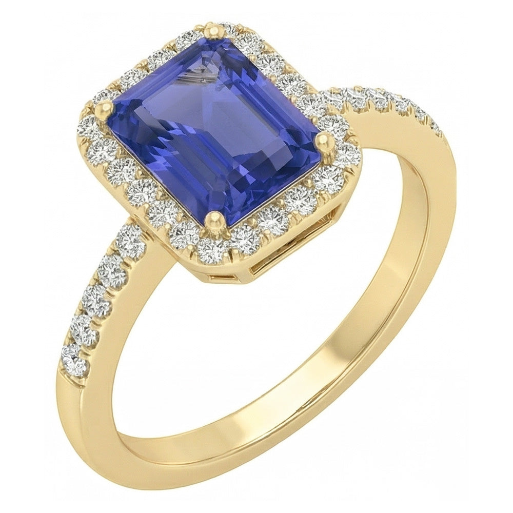 natural round sapphire 4ct ring front view