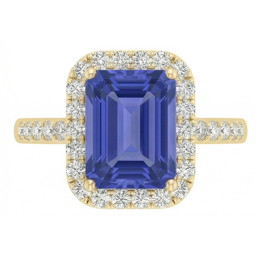natural round sapphire 4ct ring side angle