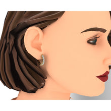 Yellow Gold Hoop Earrings Round Real Diamonds Prong 2.10 Carats