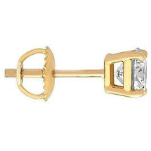 Yellow Gold Men's Jewelry 1 Ct. Natural Diamond Single Stud