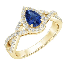 natural round sapphire 4ct ring top view
