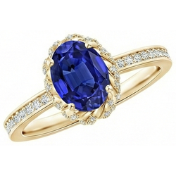 Natural Sapphire Ring 5.50ct - Yellow Gold 14K