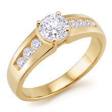 Yellow Gold Natural Earth Mined Diamond Ring Old Miner Round Cut Channel Set 2.10 Carats