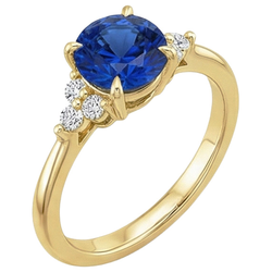Natural Sapphire Ring 2.50ct - Yellow Gold 14K