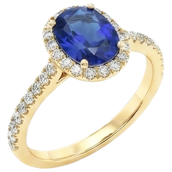 Natural Sapphire Ring 11.25ct - Yellow Gold 14K