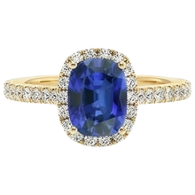 natural round sapphire 11.25ct ring side angle