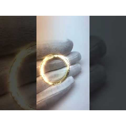 Yellow Gold Real Custom Diamond Bezel To Fit Rolex Datejust  Watch 2 Carats
