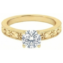 Yellow Gold Round Cut 1.75 Carat Sparkling Real Natural Earth Mined DIAMOND ( NOT LAB GROWN ) Anniversary Ring