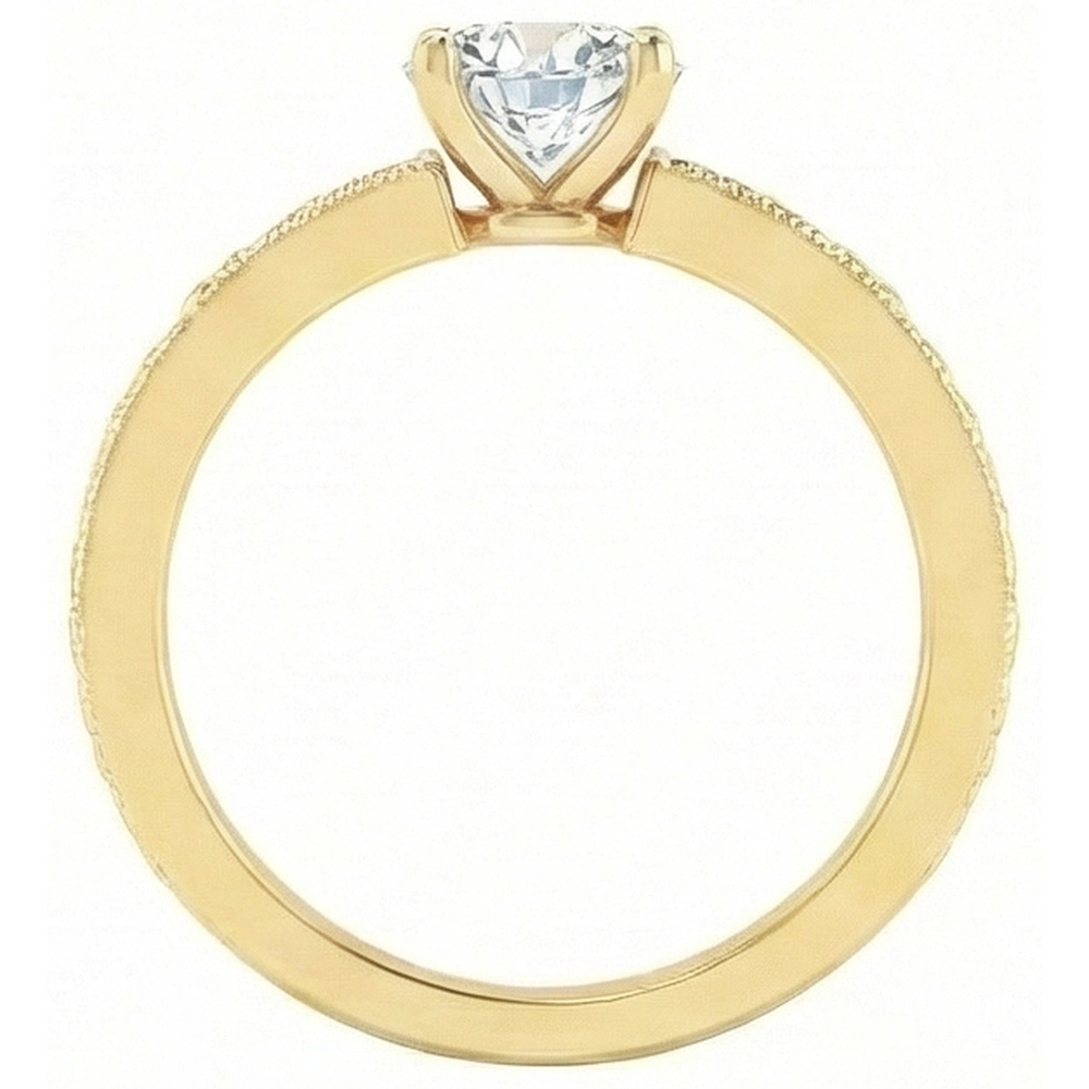 Yellow Gold Round Cut 1.75 Carat Sparkling Real Natural Earth Mined DIAMOND ( NOT LAB GROWN ) Anniversary Ring