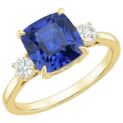 Natural Sapphire Ring 2.75ct - Yellow Gold 14K