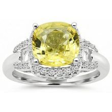 natural round sapphire 4ct ring side angle