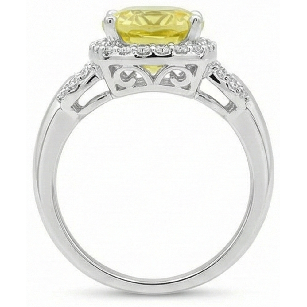 natural round sapphire 4ct ring top view