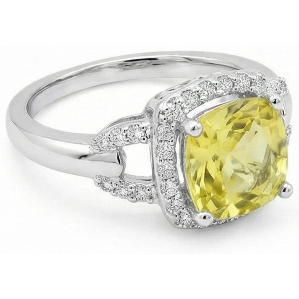 natural round sapphire 4ct ring profile view