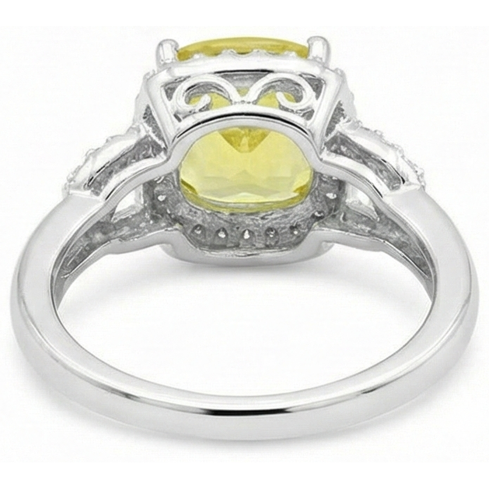 natural round sapphire 4ct ring on white background