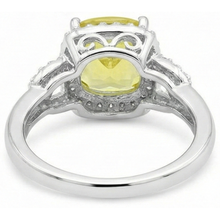 natural round sapphire 4ct ring on white background