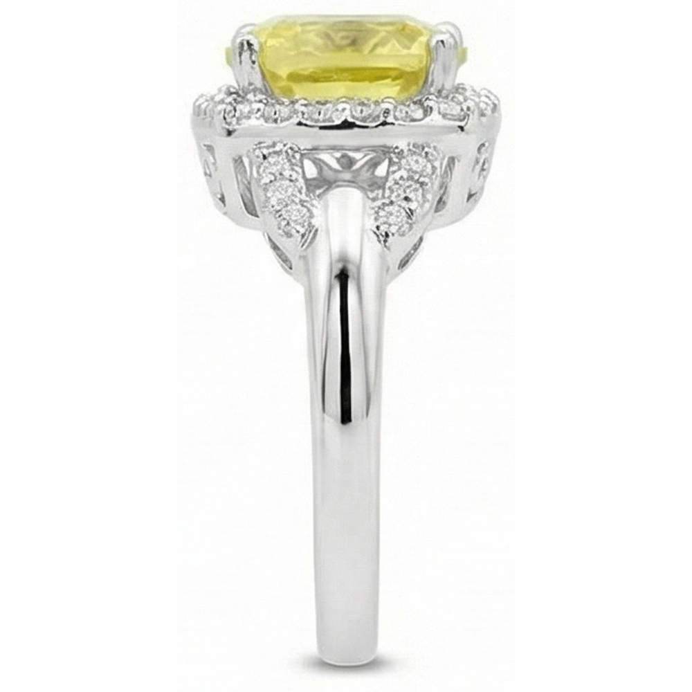 natural round sapphire 4ct ring with diamond accents