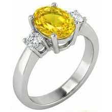 natural round sapphire 3.70ct ring top view