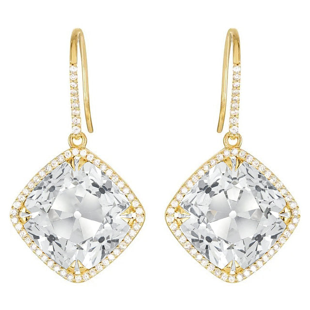 Sparkling Fine Diamond Drop Earrings 11.50 ct – main view