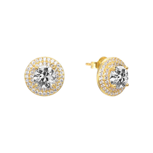 Earrings 14K Yellow Gold with Brilliant Diamond – main view