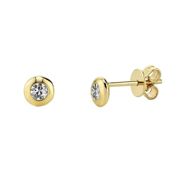 Antique Cushion Diamond ring in 14K Yellow Gold – main view