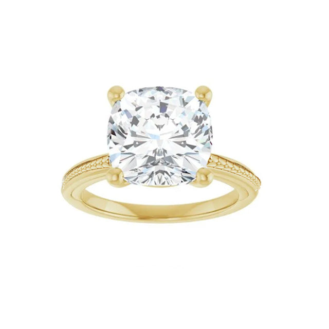 Earth-Mined Diamond Solitaire Ring – front view