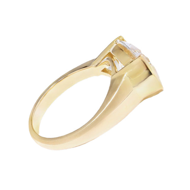 Radiant Brilliant Diamond Solitaire Engagement Ring 5 ct – front view