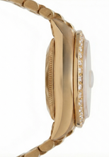 Yg Rolex Datejust President Style Watch Natural Earth Mined Diamond Bezel Arabic Dial