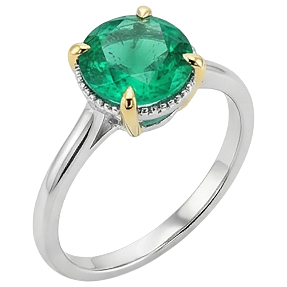 Handcrafted Colored Stone Ring 2.50 ct – profile view