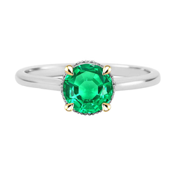 GIA Certified Fine Emerald Colored Stone Ring 2.50 ct – 14K Two