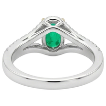 Premium Colored Stone Ring 1 ct – back view