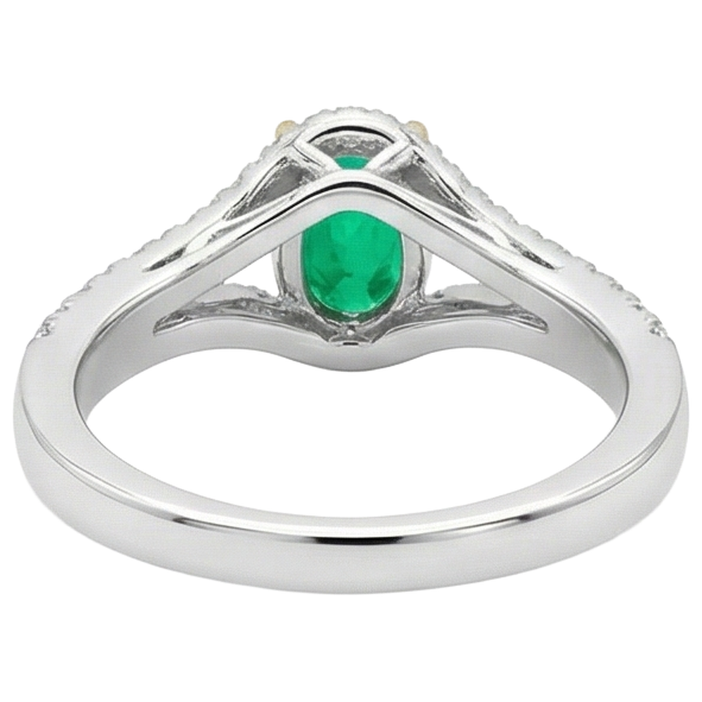 Premium Colored Stone Ring 1 ct – back view