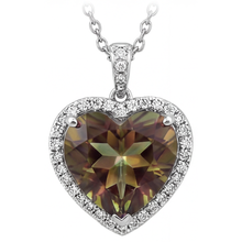 Stone Pendant Necklace 14 Karat White Gold with Alexandrite – main view