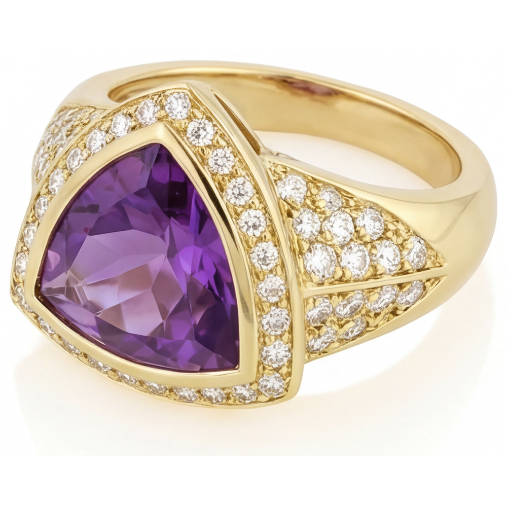 Refined Colored Stone Ring 8 ct – side view