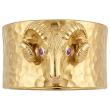 Natural Amethyst Mens Ring 0.05 ct 14K Yellow Gold – main view