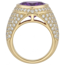 Authentic Amethyst Precious Stone Ring – back view