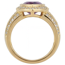 Amethyst Precious Stone Ring 9.50-ct 14K Yellow Gold – profile view