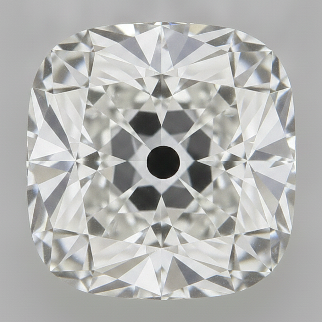 Antique Old Mine Cushion Cut Earth Mined Genuine 5 Carat F VS1 Loose Diamond