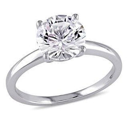 Big Round 2.75 Ct Solitaire Real Natural Earth Mined Diamond Wedding Ring
