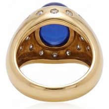 Earth-Mined Blue Sapphire Gemstone Ring – profile view