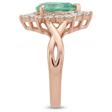 Premium Halo Engagement Ring 3.5 ct – top view