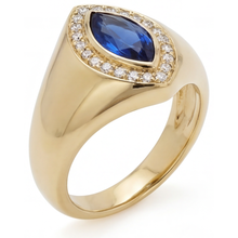 Exquisite Blue Sapphire Precious Stone Ring 2.75 ct – side view