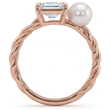 Fine Jewelry Ring 14K Rose Gold with Brilliant Diamond – angle view
