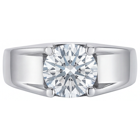 Custom Brilliant Diamond Gentleman's Ring 2.50 ct – main view