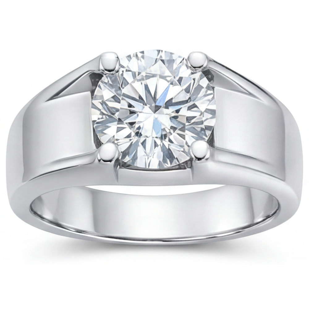 Custom Gentleman's Ring 2.50 ct – front view